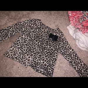 Leopard print cardigan